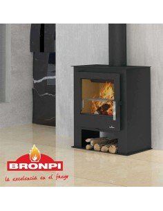 Estufa De Leña BRONPI Cristal Frontal Limpio | Hogar Cahersa
