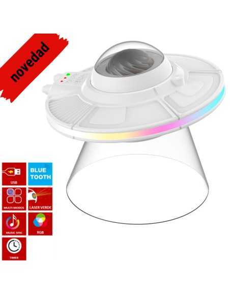 PROYECTOR OVNI LUZ DE NOCHE CON ALTAVOZ