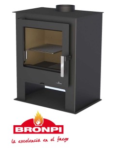 Estufa De Leña BRONPI Cristal Frontal Limpio | Hogar Cahersa 2