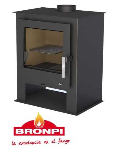 Estufa De Leña BRONPI Cristal Frontal Limpio | Hogar Cahersa