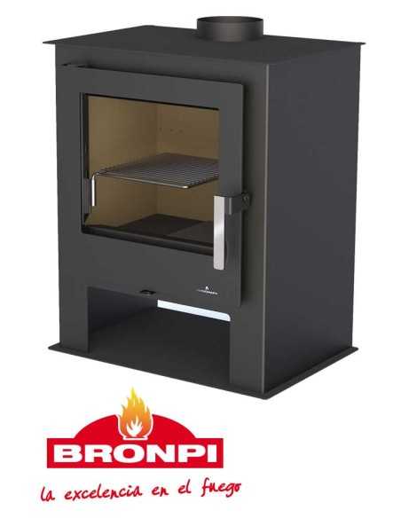 Estufa De Leña BRONPI Cristal Frontal Limpio | Hogar Cahersa