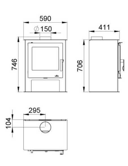 Estufa De Leña BRONPI Cristal Frontal Limpio | Hogar Cahersa