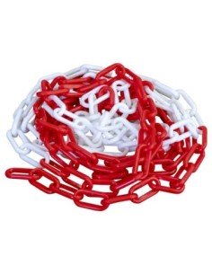 Cadena de Plástico Blanca/Roja JBM 5mt 53809
