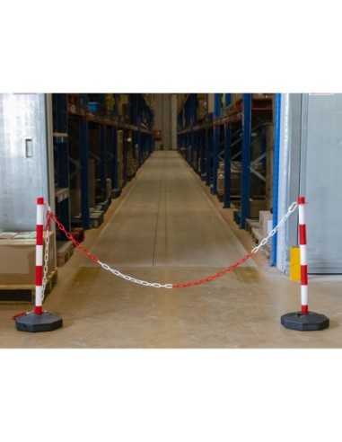 Cadena de Plástico Blanca/Roja JBM 5mt 53809