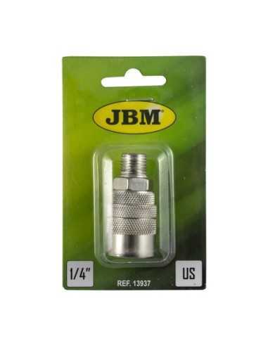 Conector Neumático JBM Hembra US - ROSCA Macho 1/4"