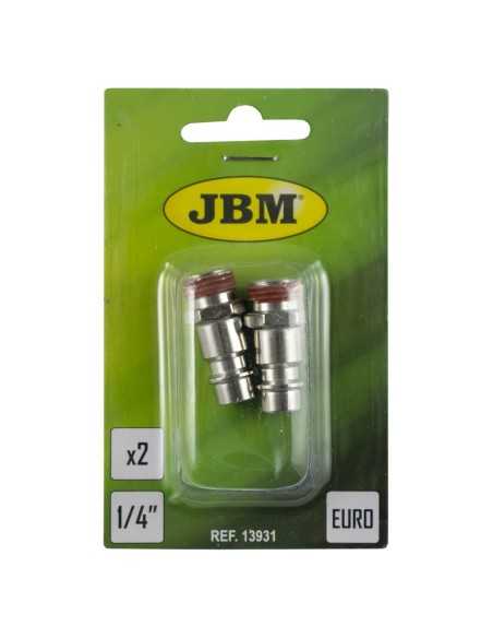 Conector Neumático JBM Macho EUR - ROSCA Macho 1/4" pack 2