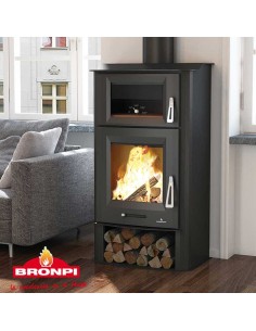 Estufa De Leña BRONPI Tudela Frontal Diseño | Hogar Cahersa