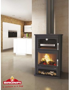 Estufa De Leña BRONPI Suiza Frontal Con Horn | Hogar Cahersa