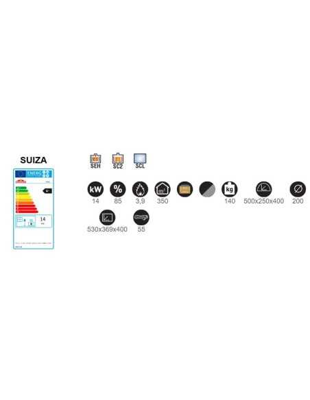 Estufa De Leña BRONPI Suiza Frontal Con Horn | Hogar Cahersa
