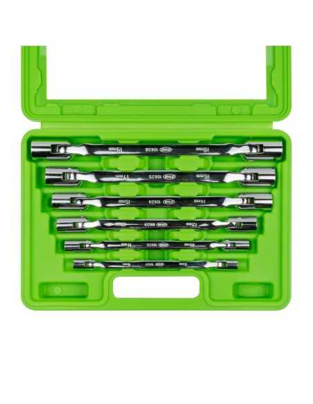 Llaves de Vaso Articuladas de Estrella 12C JBM Estuche con 6 Llaves | Caja o carro de herramientas ALYCO resistente y funcional