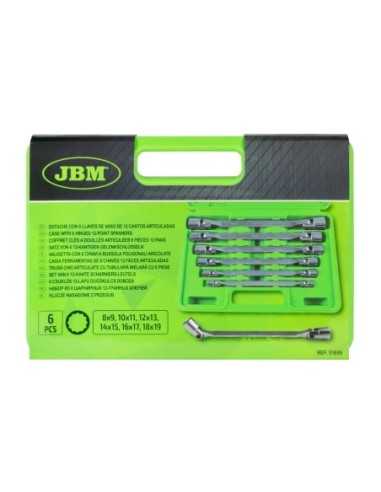 Llaves de Vaso Articuladas de Estrella 12C JBM Estuche con 6 Llaves | Caja o carro de herramientas ALYCO resistente y funcional