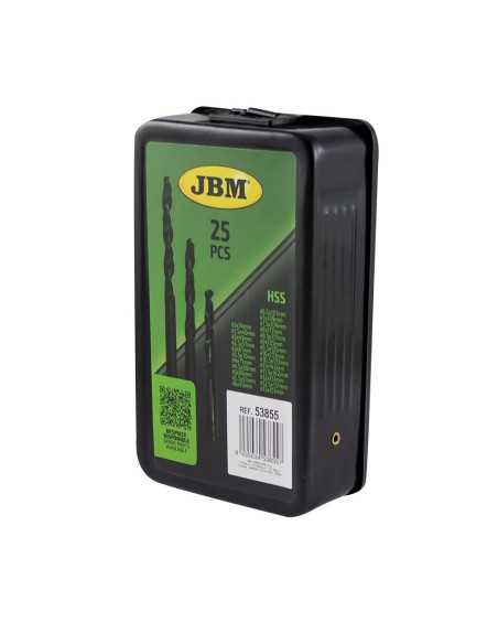 Brocas HSS Helicoidales HJM Estuche 1-13 mm 25 Pz 53855