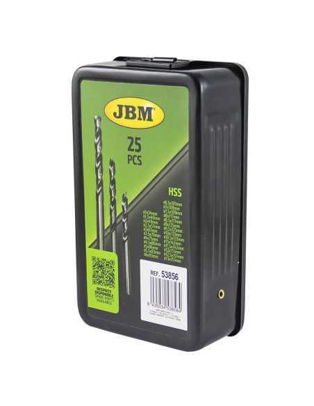 Brocas HSS Helicoidales HJM Estuche 1-13 mm 25 Pz 53856