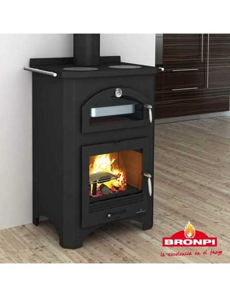 Estufa De Leña BRONPI Monza Cocina Con Horno | Hogar Cahersa