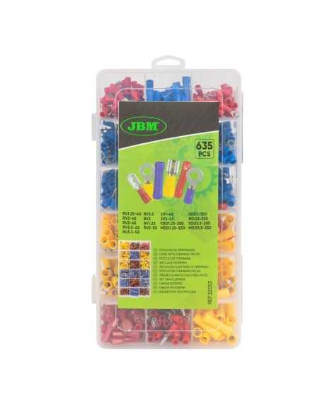 Terminales Faston Aislados Estuche 635 Pz JBM