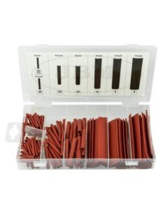 Tubos Termoretráctiles Aislantes Rojos HJM Estuche 127 Pz