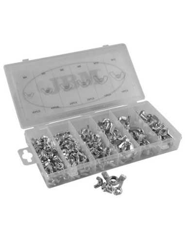 Tuercas Mariposa Métricas HJM Estuche 150 Pz