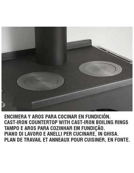 Estufa De Leña BRONPI Monza Cocina Con Horno | Hogar Cahersa