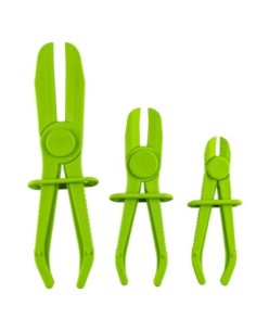 JUEGO DE TRES PINZAS PARA MANGUERAS FLEXIBLE