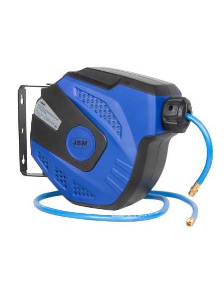 Manguera Aire Comprimido JBM Carrete 11 Mt Azul Autoenrrollable