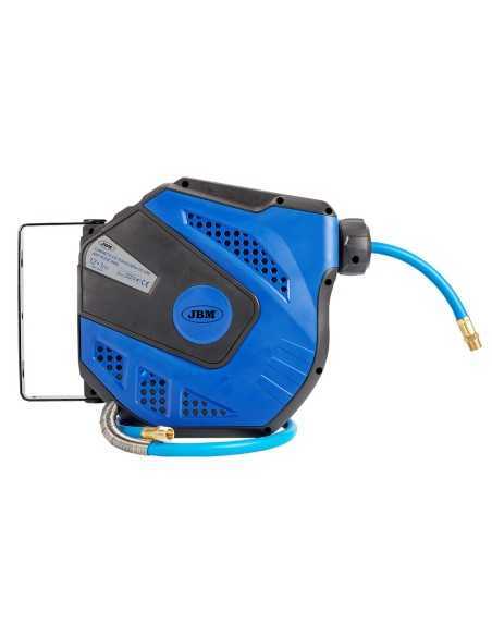 Manguera Aire Comprimido JBM Carrete 13 Mt Azul Autoenrrollable