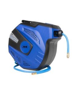 Manguera Aire Comprimido JBM Carrete 22 Mt Azul Autoenrrollable