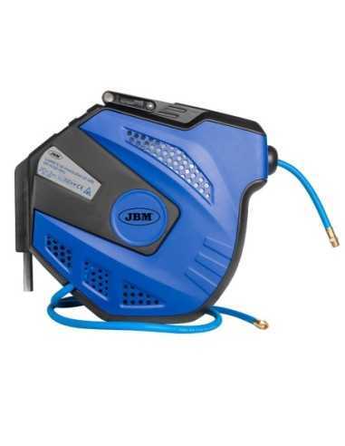 Manguera Aire Comprimido JBM Carrete 22 Mt Azul Autoenrrollable