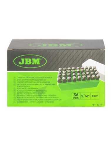 Matrices Letras y Números JBM 8 mm