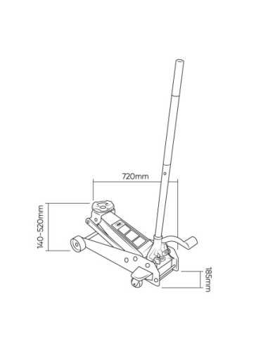 Gato Hidráulico 3T CON PEDAL