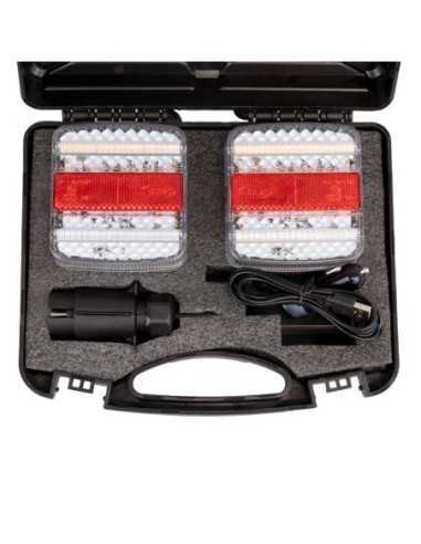 Pilotos Led Auxiliares Vehículos JBM Magnéticos Inalámbricos Set 2