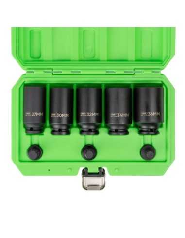 Llaves de Vaso de Impacto JBM Set 5 Vasos y+ 3 Puntas XZN de 1/2 52547