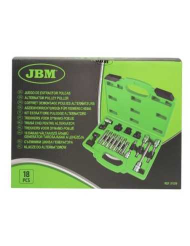 JUEGO DE EXTRACTORES PARA POLEAS DE ALTERNADOR 18 PIEZAS JBM