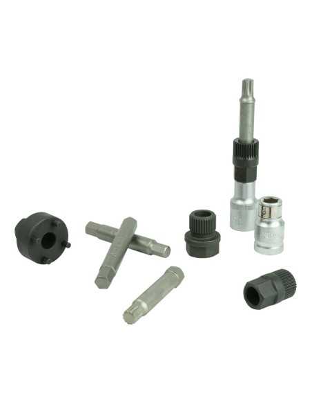 JUEGO DE EXTRACTORES PARA POLEAS DE ALTERNADOR 18 PIEZAS JBM