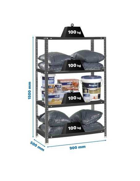 Estantería Simonrack Comfort 4/500 antracita | Estantería metálica SimonRack para cargas de 300 kg