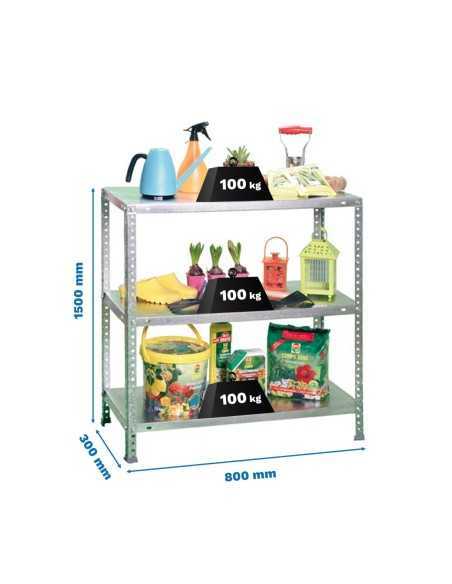 Estantería Simonrack Comfort mini 4/300 galva | Estantería metálica SimonRack para cargas de 300 kg