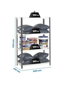 Estantería Simonrack Comfort plus 4/400 antracita/blanco | Estantería metálica SimonRack para cargas de 300 kg