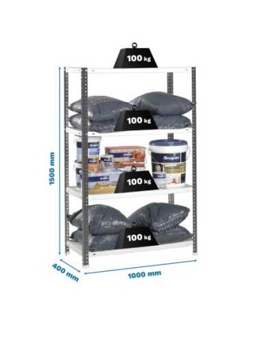 Estantería Simonrack Comfort plus 4/400 antracita/blanco | Estantería metálica SimonRack para cargas de 300 kg