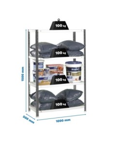 Estantería Simonrack Comfort plus 4/500 antracita/blanco | Estantería metálica SimonRack para cargas de 300 kg