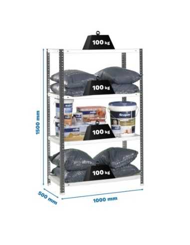 Estantería Simonrack Comfort plus 4/500 antracita/blanco | Estantería metálica SimonRack para cargas de 300 kg