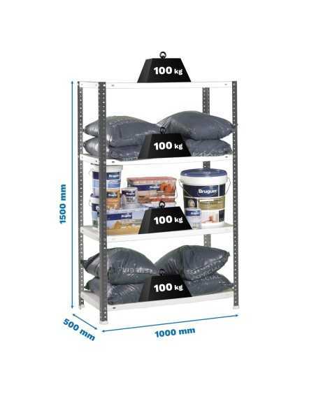 Estantería Simonrack Comfort plus 4/500 antracita/blanco | Estantería metálica SimonRack para cargas de 300 kg