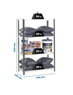 Estantería Simonrack Comfort superplus 4/300 antracita/blanco | Estantería metálica SimonRack para cargas de 300 kg