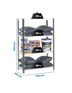 Estantería Simonrack Comfort superplus 4/300 antracita/blanco | Estantería metálica SimonRack para cargas de 300 kg