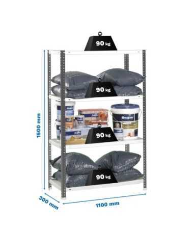 Estantería Simonrack Comfort superplus 4/300 antracita/blanco | Estantería metálica SimonRack para cargas de 300 kg