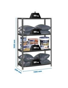 Estantería Simonrack Comfort superplus 4/500 antracita | Estantería metálica SimonRack para cargas de 300 kg
