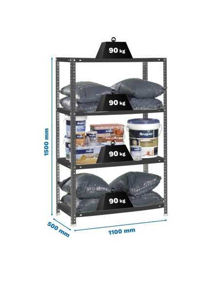 Estantería Simonrack Comfort superplus 4/500 antracita | Estantería metálica SimonRack para cargas de 300 kg