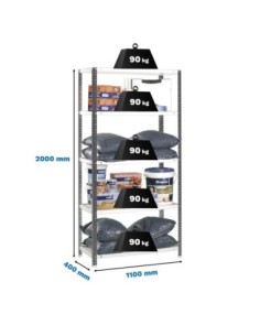 Estantería SIMONRACK SimonrackComfort superplus 5/400 antracita/blanco