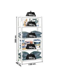 Estantería SIMONRACK SimonrackComfort superplus 5/400 blanco