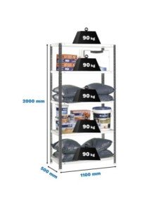 Estantería SIMONRACK SimonrackComfort superplus 5/500 antracita/blanco