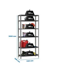 Estantería SIMONRACK SimonrackComfort superplus 6/300 antracita