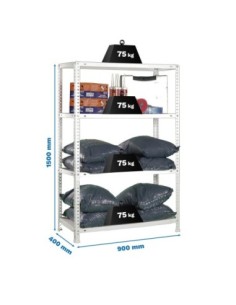 Estantería SIMONRACK Advantage Kit 4/400 1500 galvanizado